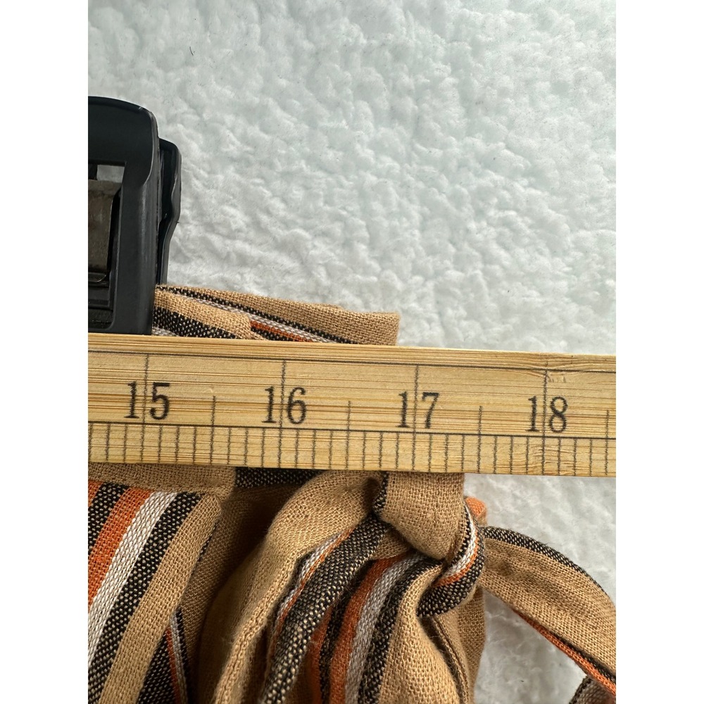 Worthington Striped Wrap Midi Skirt in Tan, Brown and Cream - Picture 7 of 9